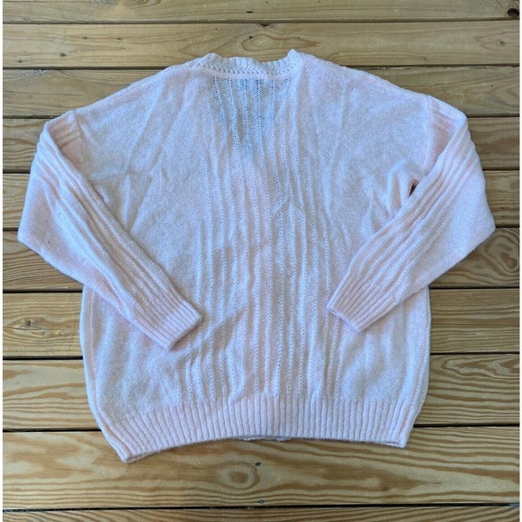 NEW Frnch Paris Button Up Knit Cardigan Size Small Women’s Pink - Picture 2 of 8
